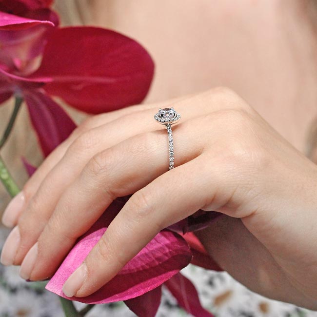 Moissanite Halo Ring Image 4