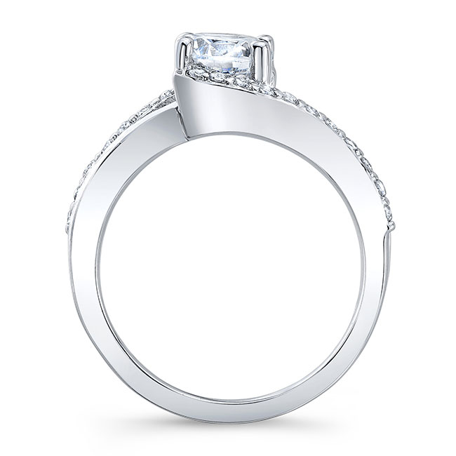 Curved Lab Grown Diamond Engagement Ring Image 2