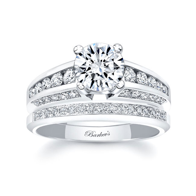 Channel Set Wedding Ring Set | Barkev's