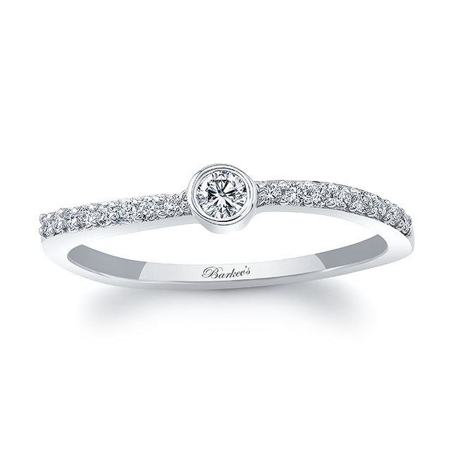 Ava Curved Diamond Promise Ring Ava Curved Diamond Promise Ring