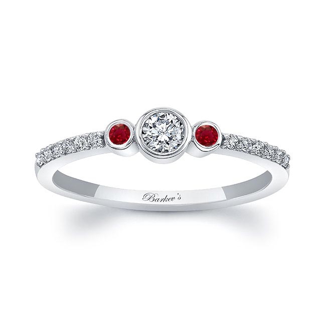 Mia Three Stone Ruby Diamond Promise Ring Mia Three Stone Ruby Diamond Promise Ring
