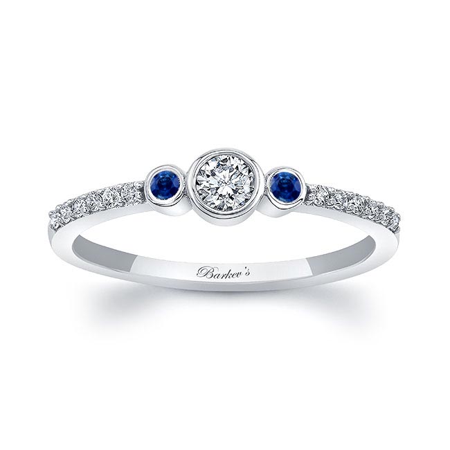 Mia Three Stone Blue Sapphire Diamond Promise Ring Mia Three Stone Blue Sapphire Diamond Promise Ring