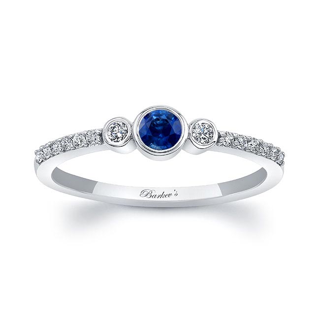 Mia Blue Sapphire Three Stone Diamond Promise Ring Mia Blue Sapphire Three Stone Diamond Promise Ring