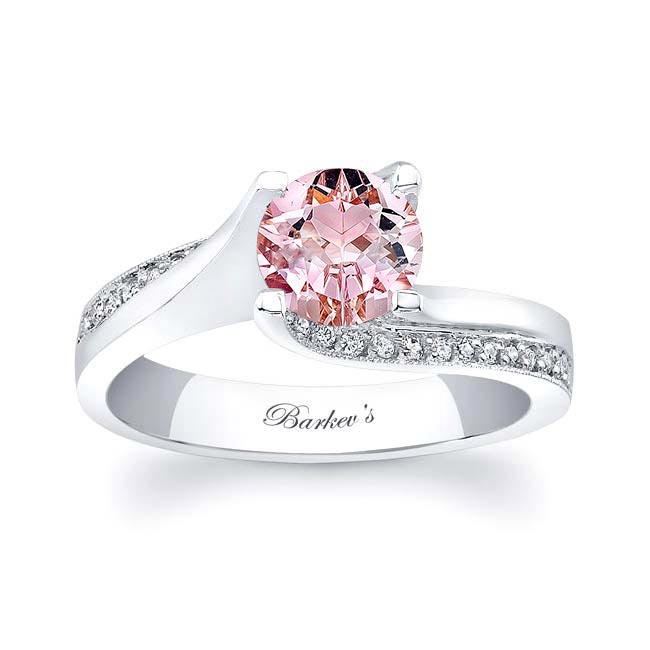 Round Cut Morganite Ring Round Cut Morganite Ring