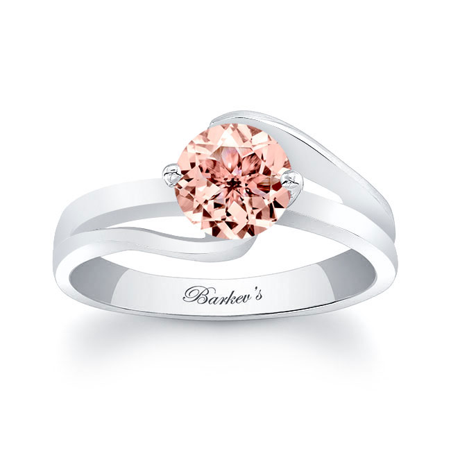 Split Shank Solitaire Morganite Ring Split Shank Solitaire Morganite Ring