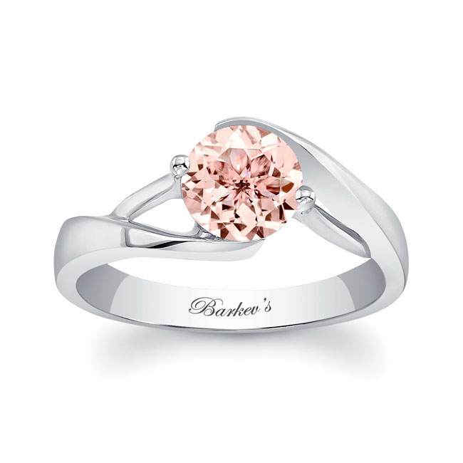 Split Band Solitaire Morganite Engagement Ring Split Band Solitaire Morganite Engagement Ring
