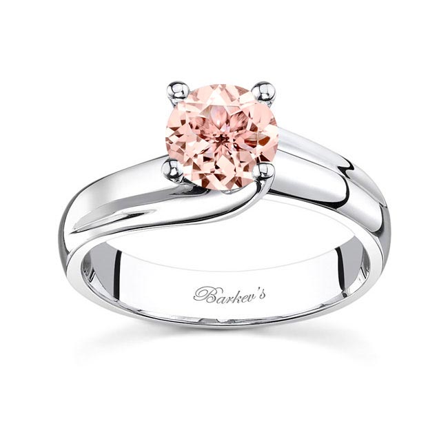 1 Carat Morganite Domed Shank Solitaire Ring 1 Carat Morganite Domed Shank Solitaire Ring