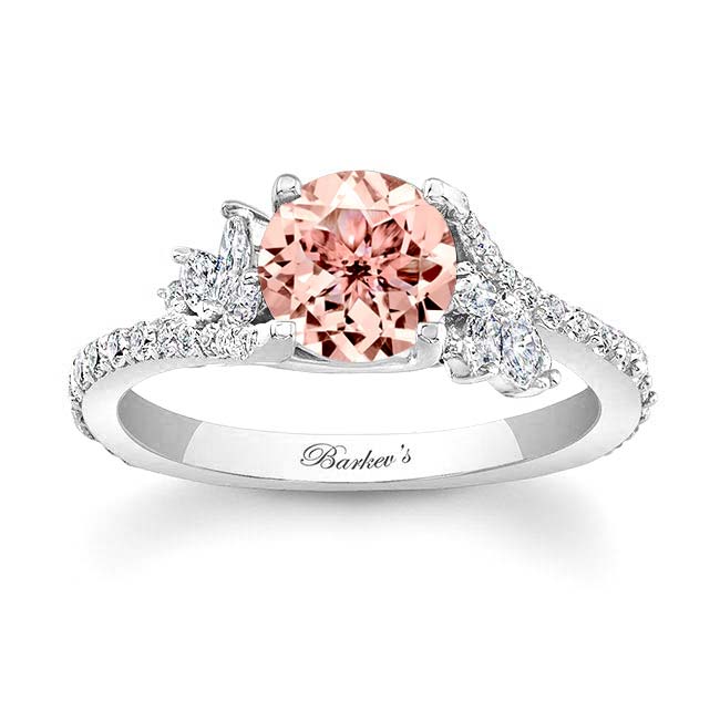 1 Carat Round Morganite Ring 1 Carat Round Morganite Ring