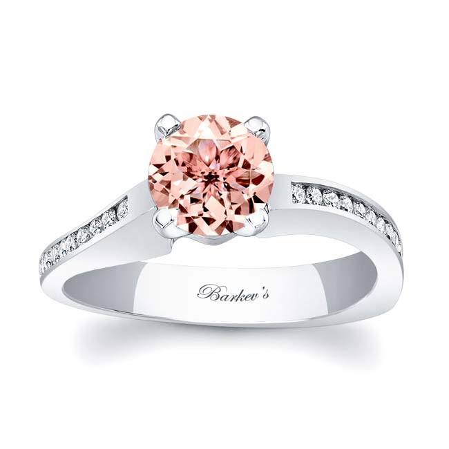 Channel Set Round Morganite Ring Channel Set Round Morganite Ring