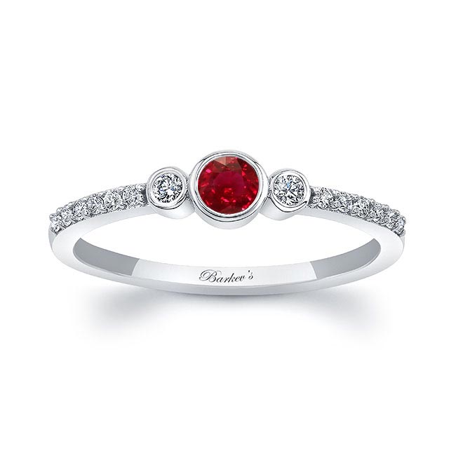 Mia Ruby Three Stone Diamond Promise Ring Mia Ruby Three Stone Diamond Promise Ring