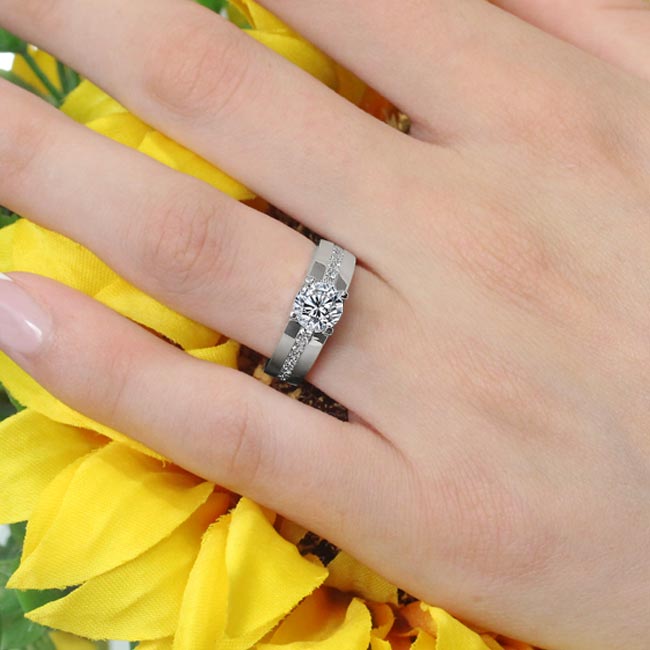 Graduated Lab Grown Diamond Ring Image 4