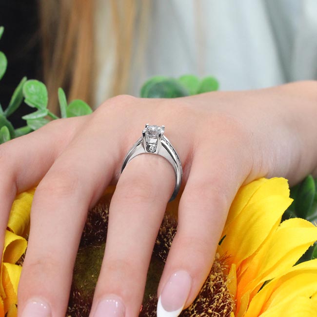 Graduated Lab Grown Diamond Ring Image 6