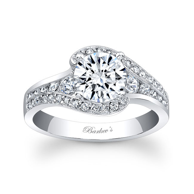 Unique Moissanite Engagement Ring