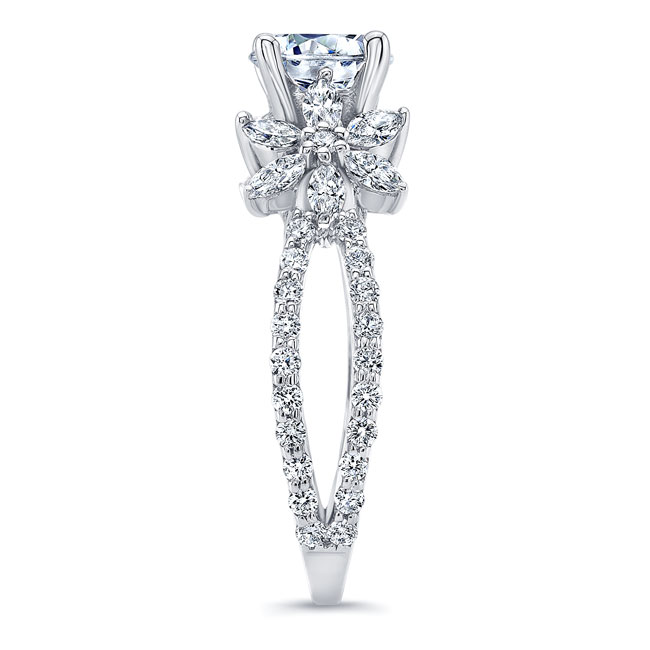 Moissanite Flower Ring Image 3