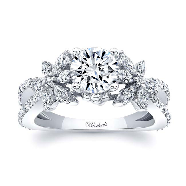 Moissanite Flower Ring