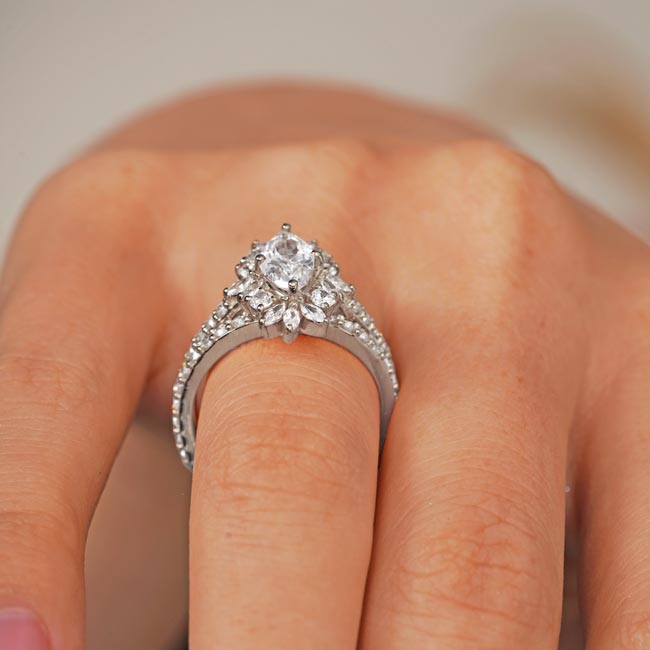 Marquise Diamond Wedding Set Image 4