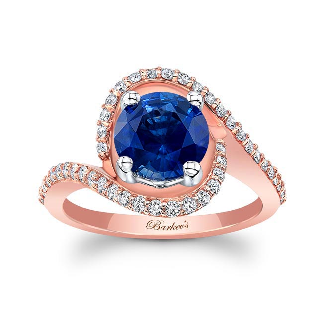 Floating Halo Blue Sapphire And Diamond Engagement Ring Floating Halo Blue Sapphire And Diamond Engagement Ring