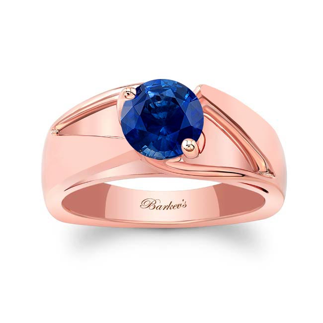 Wide Split Shank Blue Sapphire Solitaire Ring Wide Split Shank Blue Sapphire Solitaire Ring