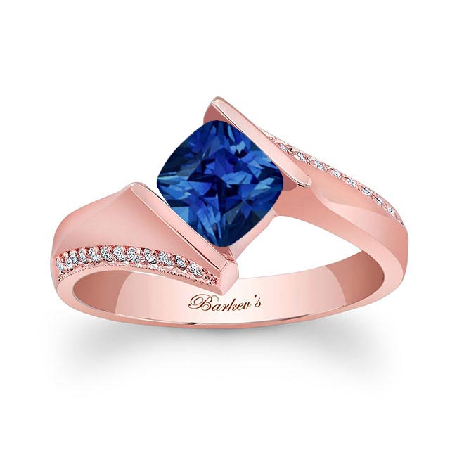 Blue Sapphire Cushion Cut Ring Blue Sapphire Cushion Cut Ring