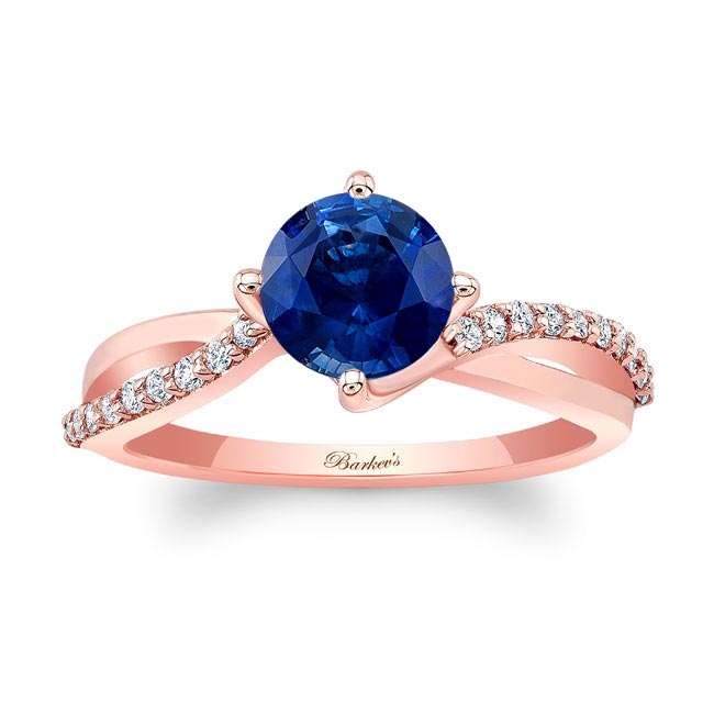 Twisted Blue Sapphire And Diamond Engagement Ring Twisted Blue Sapphire And Diamond Engagement Ring