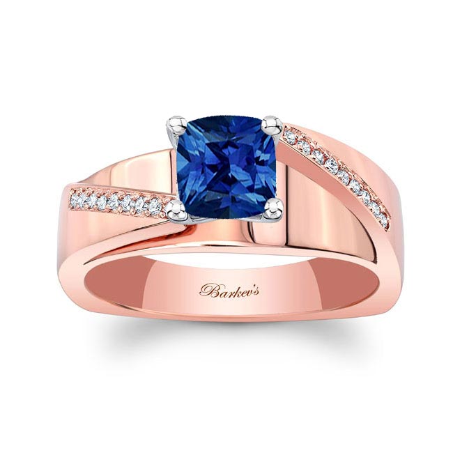 Cushion Cut Sapphire Pave Engagement Ring Cushion Cut Sapphire Pave Engagement Ring