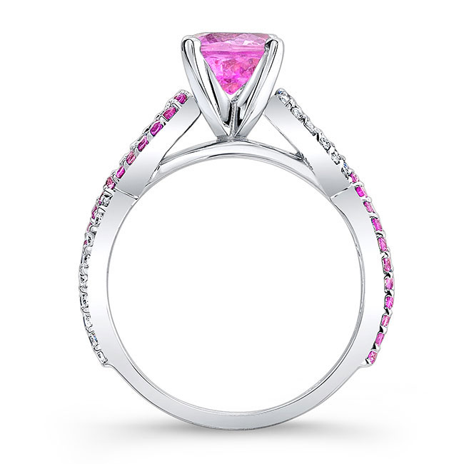 Pink Sapphire Infinity Ring Image 2
