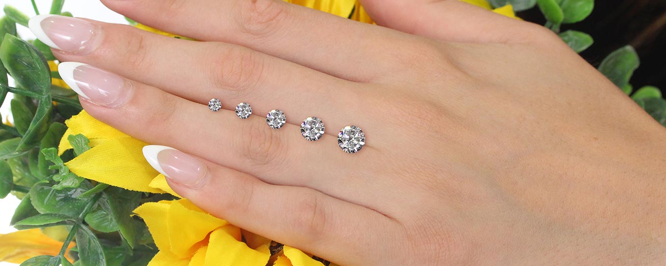 Round diamond sizes on hand round diamond sizes on hand
